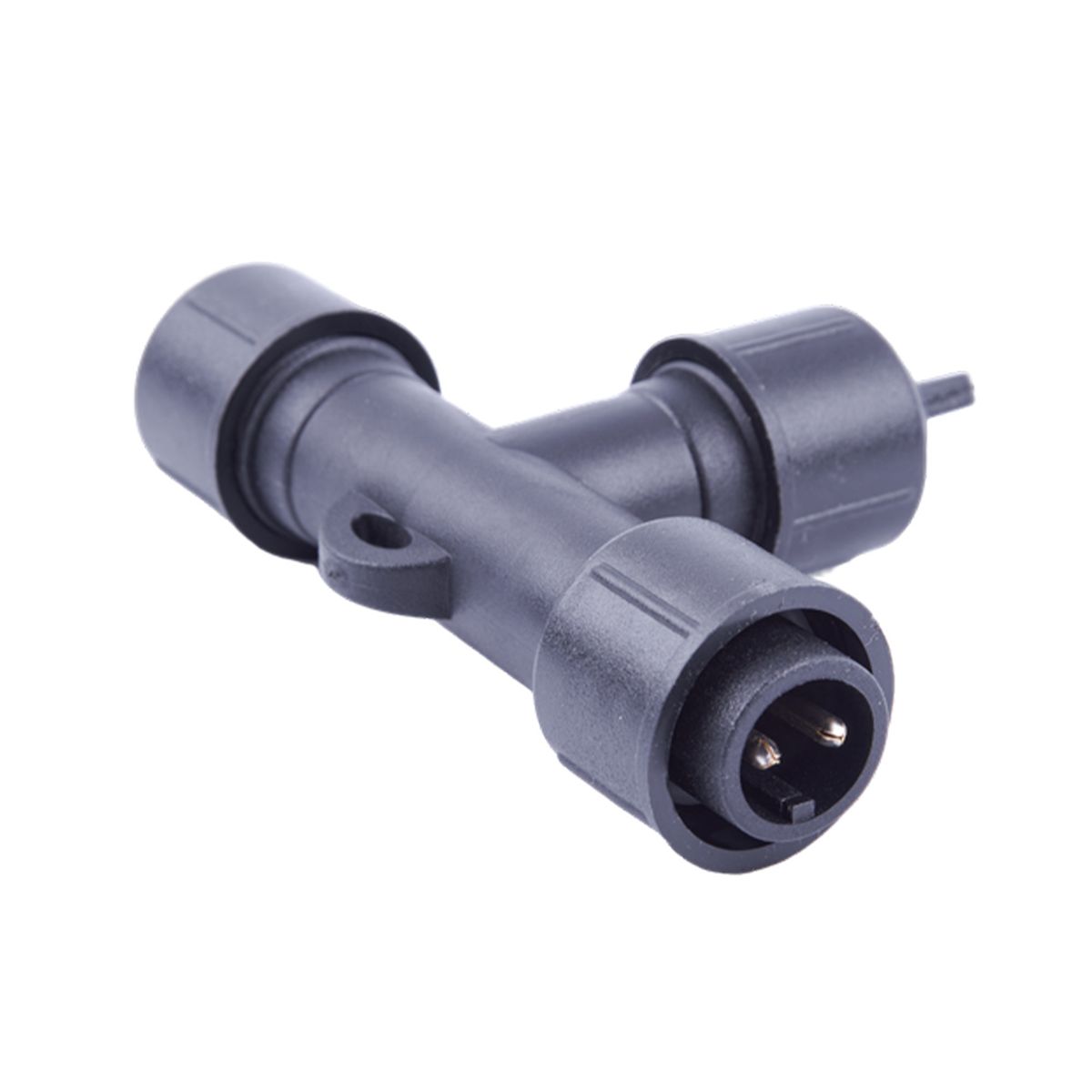 фото соединитель т-образный для гирлянд uniel utc-f90 y3 black ul-00013228 | 220svet.ru