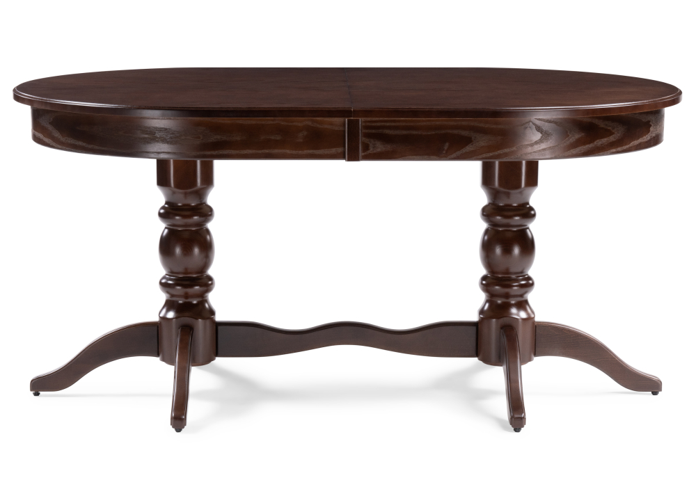 фото стол деревянный woodville дейвер 160(220)х100 орех темный 515967 | 220svet.ru