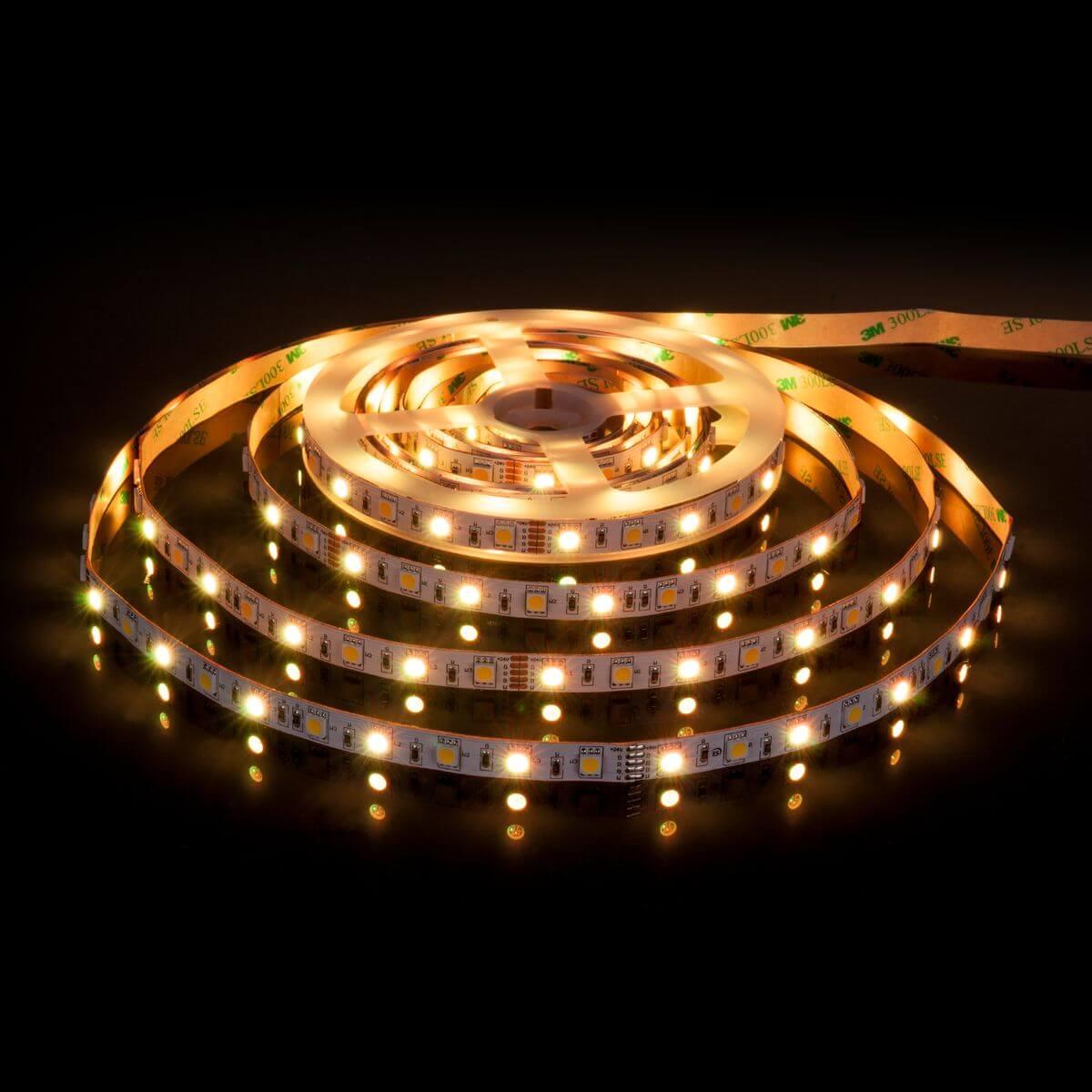 фото светодиодная лента elektrostandard 14,4w/m 60led/m 5050smd mix rgb/дневной белый 5m a053729 | 220svet.ru