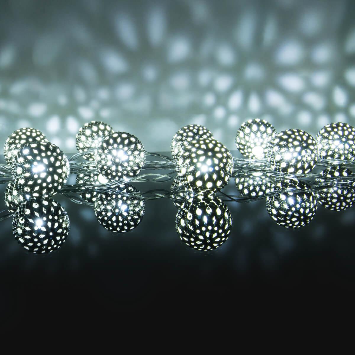 фото светодиодная гирлянда eurosvet нить 230v 400-003 хром/белый с эффектом мерцания | 220svet.ru