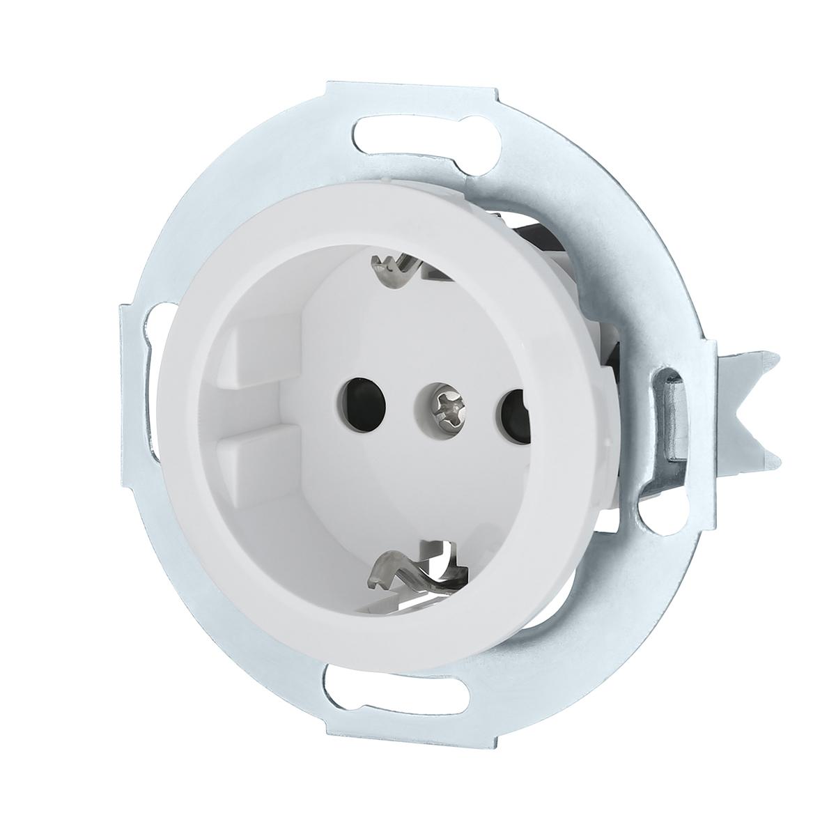 фото розетка lk studio с з/к, со шторками (белый) vintage 883204-1 | 220svet.ru