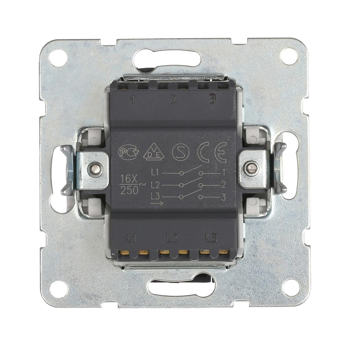 фото выключатель lk studio 3-кл.(схема 1+1+1) 16 a, 250 b (черный бархат) lk60 862108-1 | 220svet.ru