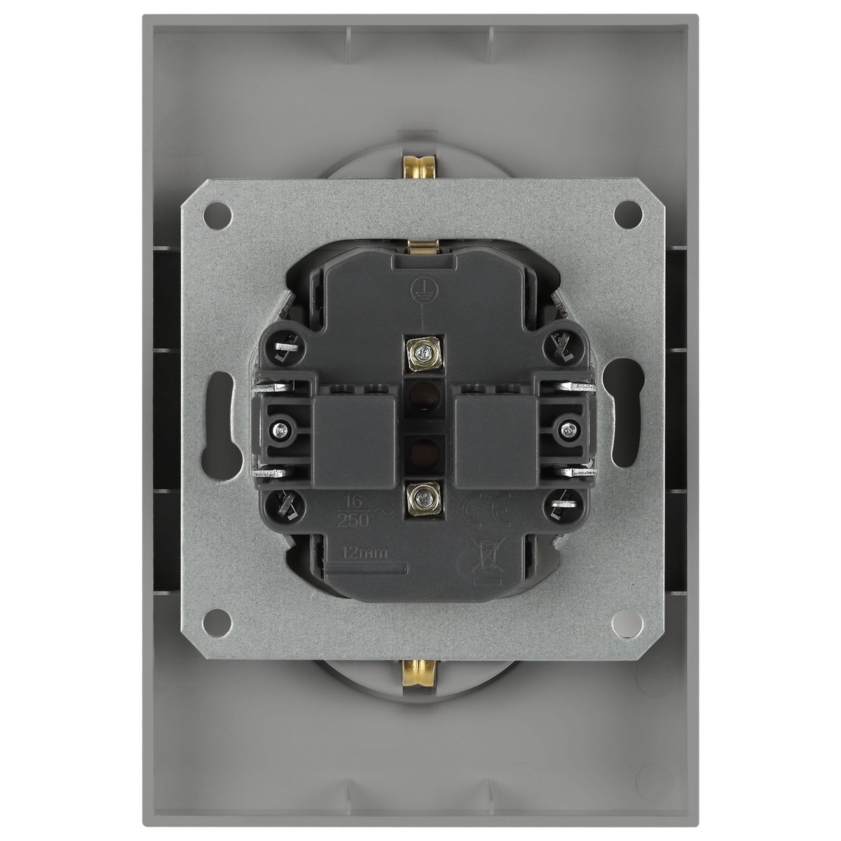 фото розетка эра arktik 16-2104-03 двойная с заземлением 2x2p+e schuko 16а-250в алюминий б0070446 | 220svet.ru