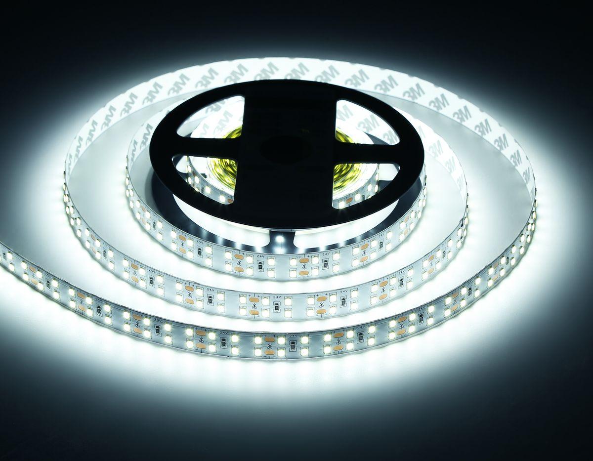фото светодиодная лента холодный белый ambrella light 20w/m 204led/m 2835smd 6500к 5m gs3603 | 220svet.ru