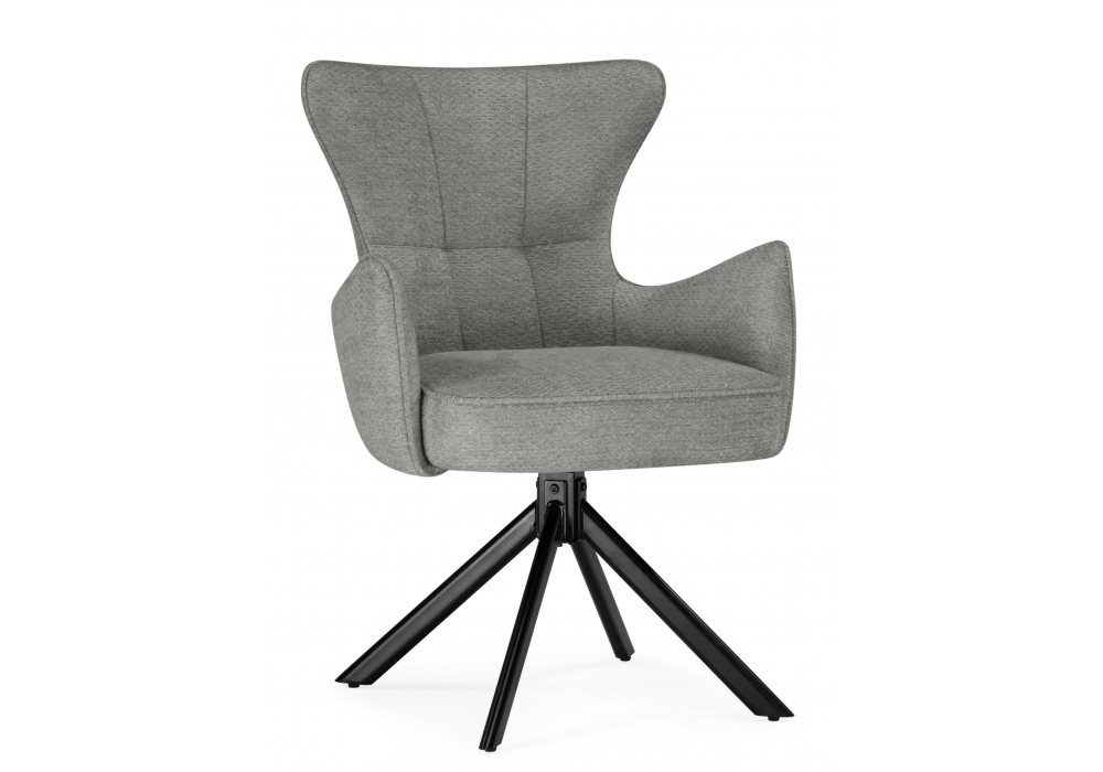 фото стул на металлокаркасе woodville atlanta gray / black 15832 | 220svet.ru