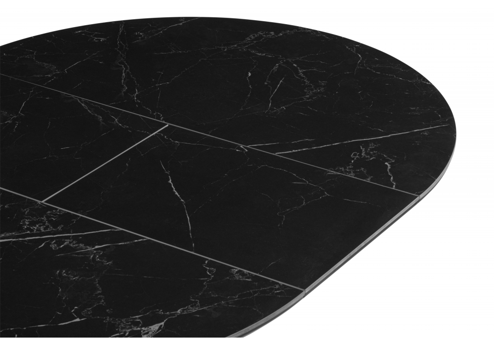 фото керамический стол раскладной woodville трейси 90 shakespeare  черный 664949 | 220svet.ru