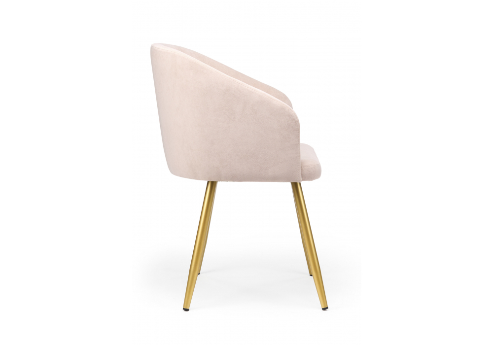 фото стул на металлокаркасе woodville монер латте (glory 10) / золотой 632651 | 220svet.ru