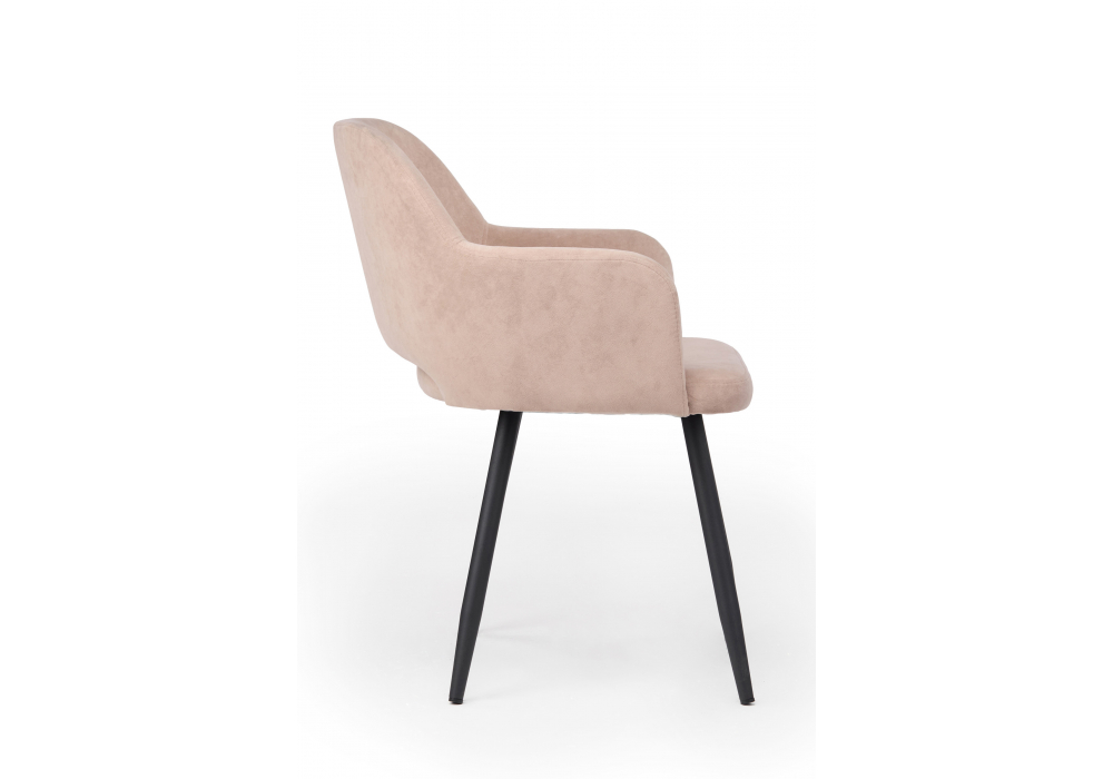 фото стул на металлокаркасе woodville эолин латте (glory 10) / черный 631697 | 220svet.ru