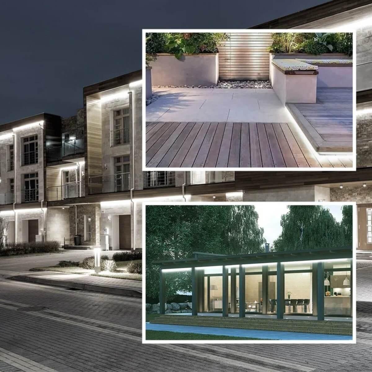 фото влагозащищенная лента ogm 5w/m 60led/m 2835smd дневной белый 50m o17-02 | 220svet.ru