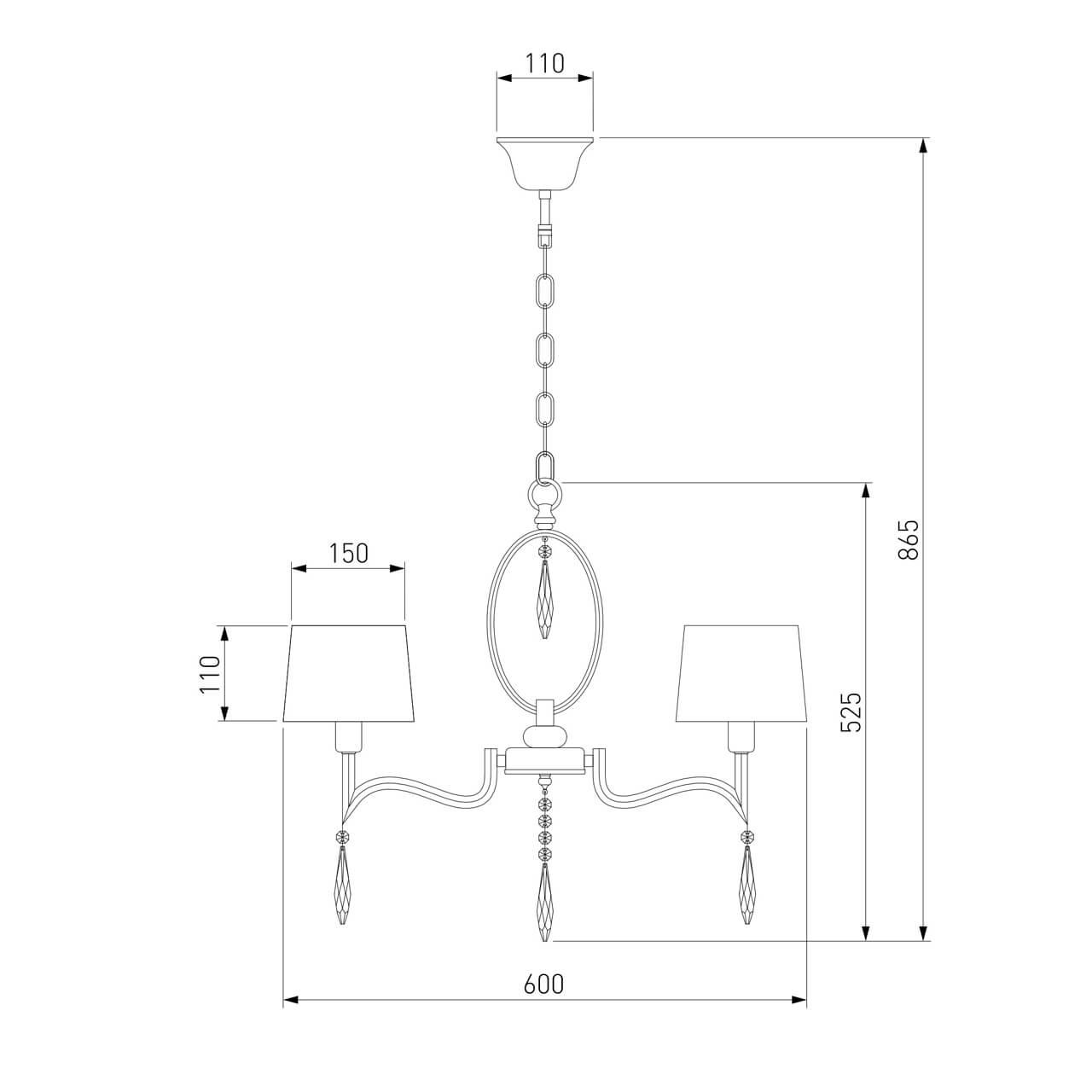 фото подвесная люстра eurosvet 10127/5 хром/прозрачный хрусталь strotskis smart | 220svet.ru