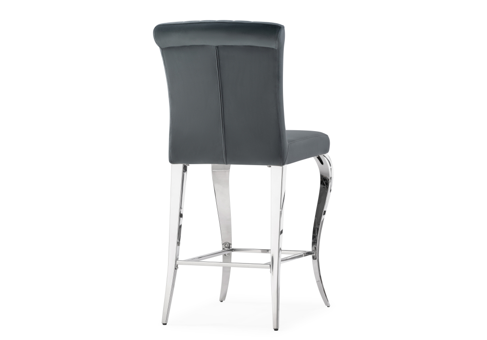 фото барный стул woodville joan dark grey / steel 15387 | 220svet.ru