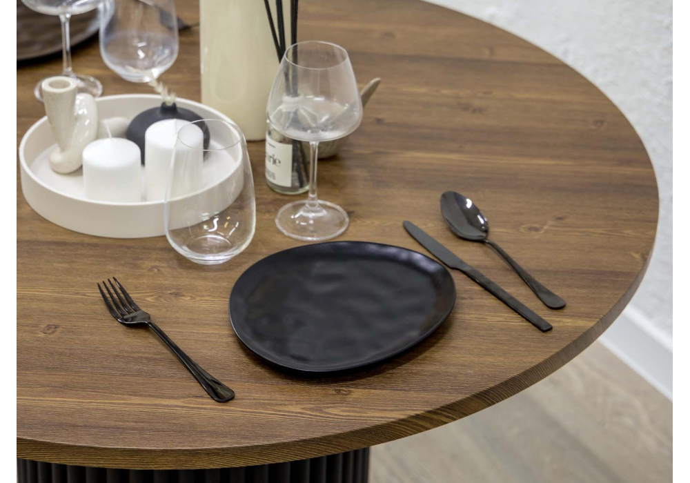 фото стол деревянный woodville барел 100 орех кантри / черный 615166 | 220svet.ru