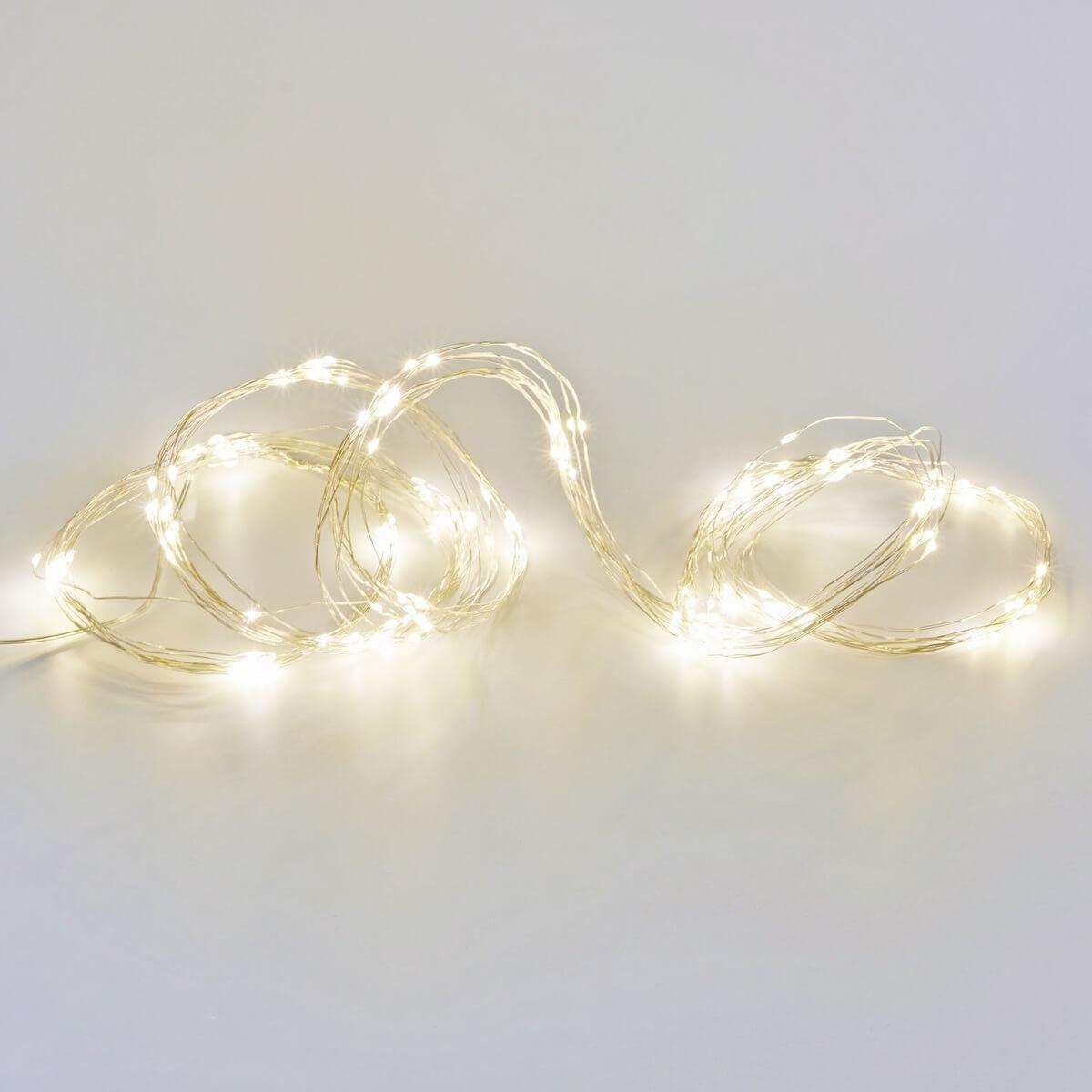 фото светодиодная гирлянда uniel uld-e0200-200/stb/3aa warm white ip44 ul-00008667 | 220svet.ru