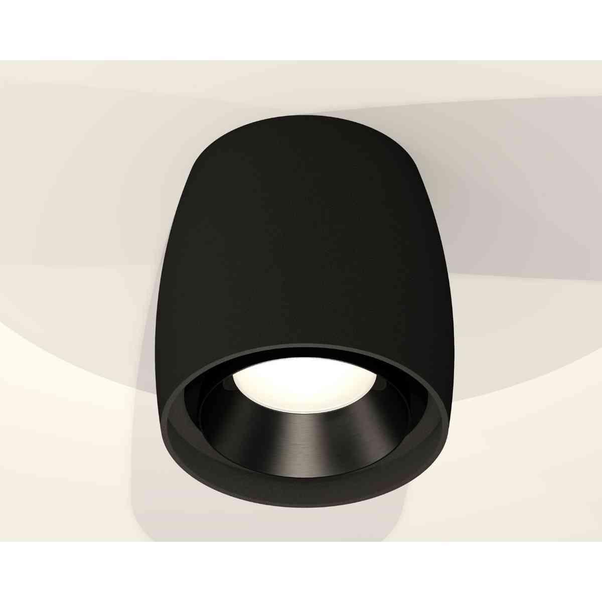 фото комплект накладного светильника ambrella light techno spot xs1142002 sbk/pbk черный песок/черный полированный (c1142, n7031) | 220svet.ru