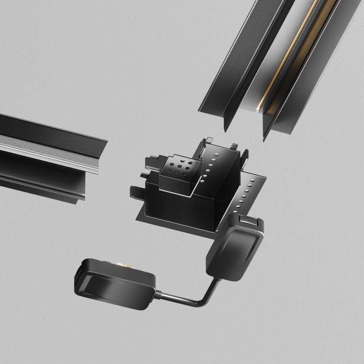 фото коннектор питания l-образный maytoni technical radity tra084cpc-b-12 | 220svet.ru