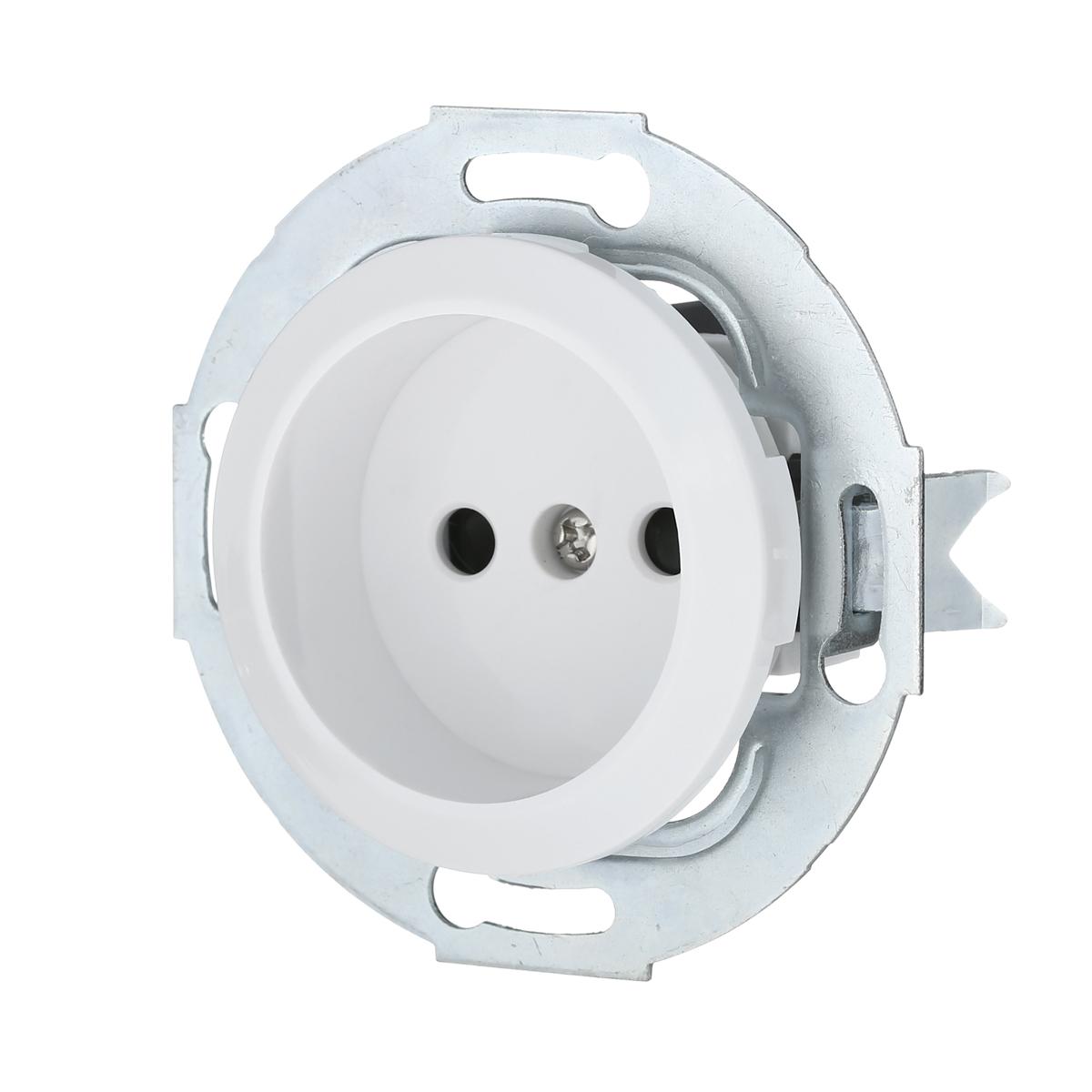 фото розетка lk studio без з/к, со шторками (белый) lk vintage 883304-1 | 220svet.ru