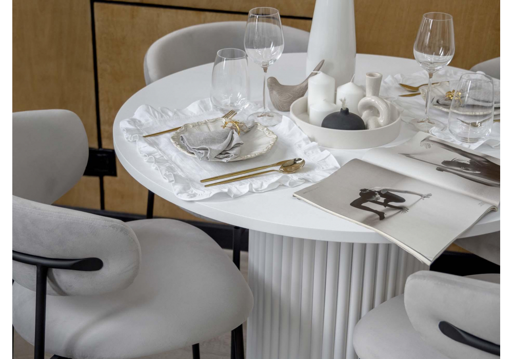 фото стол деревянный woodville барел 90 белый 619885 | 220svet.ru