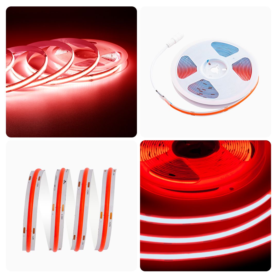 фото лента apeyron 11w/m 352led/m cob красный 5m 190оо | 220svet.ru