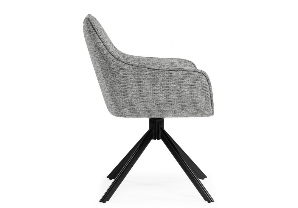 фото стул на металлокаркасе поворотный woodville denever gray / black 15836 | 220svet.ru