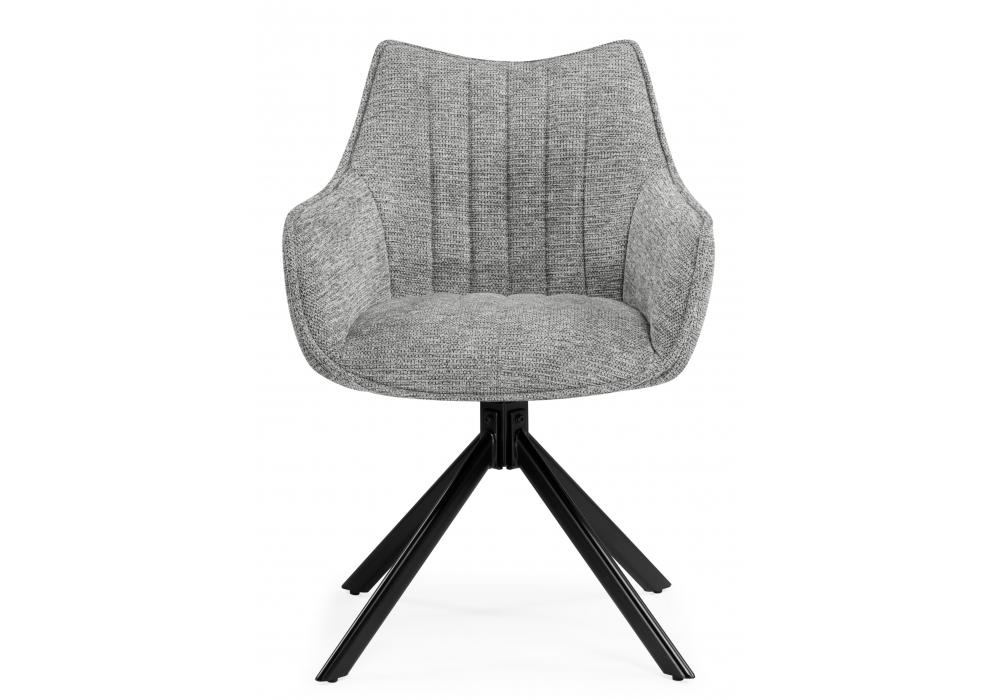 фото стул на металлокаркасе поворотный woodville denever gray / black 15836 | 220svet.ru