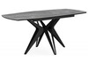 Миниатюра фото керамический стол раскладной 140(180)х80 woodville риполь larka grey / черный 620176 | 220svet.ru