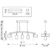 Миниатюра фото подвесная люстра lightstar rullo (571735+214440-5) lr735405 | 220svet.ru