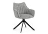Миниатюра фото стул на металлокаркасе поворотный woodville denever gray / black 15836 | 220svet.ru