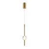 Миниатюра фото подвесной светодиодный светильник indigo ciondolo 11066/1p brass v000170l | 220svet.ru