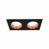 Миниатюра фото комплект встраиваемого светильника ambrella light techno spot xc6526005 sbk/ppg черный песок/золото розовое полированное (c6526, n6114) | 220svet.ru