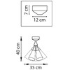 Миниатюра фото потолочный светильник lightstar cone 757070 | 220svet.ru