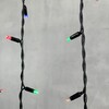 Миниатюра фото гирлянда бахрома 3,2 x 0,9 м разноцветная 220в, 168 led, провод черный каучук, ip65 ltc ll168-1-2m | 220svet.ru
