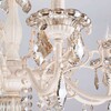 Миниатюра фото подвесная люстра с тонированным хрусталем eurosvet elisha 3281/8 белый с золотом | 220svet.ru