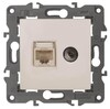 Миниатюра фото розетка комбинированная rj45+tv эра 14-3110-02 б0034315 | 220svet.ru