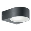 Миниатюра фото уличный настенный светильник ideal lux iko ap1 antracite | 220svet.ru