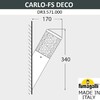 Миниатюра фото светильник уличный настенный fumagalli carlo deco-fs dr3.571.000.lxu1l | 220svet.ru