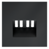 Миниатюра фото накладка для розетки акустической 4-местной voltum s70 vls001507 (графит) | 220svet.ru