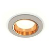 Миниатюра фото комплект встраиваемого светильника ambrella light xc6514004 sgr/pyg серый песок/золото желтое полированное (c6514, n6113) | 220svet.ru