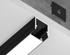 Миниатюра фото алюминиевый профиль накладной для светодиодной ленты до 8мм ambrella light illumination gp1650bk | 220svet.ru