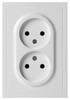 Миниатюра фото розетка эра galaxy 15-2107-01 без заземления двойная 2x2p 16а-250в ip20 белый б0071697 | 220svet.ru