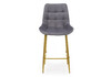 Миниатюра фото барный стул woodville челси темно-серый (zd 995) / золотой np 632550 | 220svet.ru