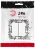 Миниатюра фото выключатель эра серия 12 12-1104-01м двойной, 10ах-250в, белый матовый б0065701 | 220svet.ru