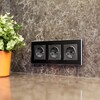 Миниатюра фото рамка из металла на 3 поста werkel aluminium черный алюминий w0031708 | 220svet.ru