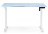 Миниатюра фото компьютерный стол регулируемый woodville маркос 120х75 голубой / белый 614595 | 220svet.ru