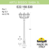 Миниатюра фото садово-парковый фонарь fumagalli artu bisso/saba 3l k22.158.s30.vye27 | 220svet.ru