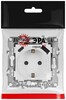 Миниатюра фото розетка эра серия 12 12-4108-01м 2p+e 16a-250в со шторками с usb type-a+c 5в-3а белый матовый б0067711 | 220svet.ru