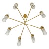 Миниатюра фото потолочная люстра на штанге lumion denver 8276/8 латунь | 220svet.ru