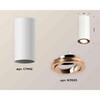 Миниатюра фото комплект накладного светильника ambrella light techno spot xs7442005 swh/ppg белый песок/золото розовое полированное (c7442, n7005) | 220svet.ru
