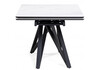 Миниатюра фото керамический стол раздвижной woodville вилсон 160(220)х89х75 белый мрамор snow white / черный 612880 | 220svet.ru