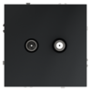Миниатюра фото розетка телевизионная встраиваемая оконечная tv+sat voltum s70 vls060407 (графит) | 220svet.ru