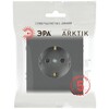 Миниатюра фото розетка эра arktik 16-2101-06 с заземлением 2p+e schuko 16а-250в графит б0070419 | 220svet.ru